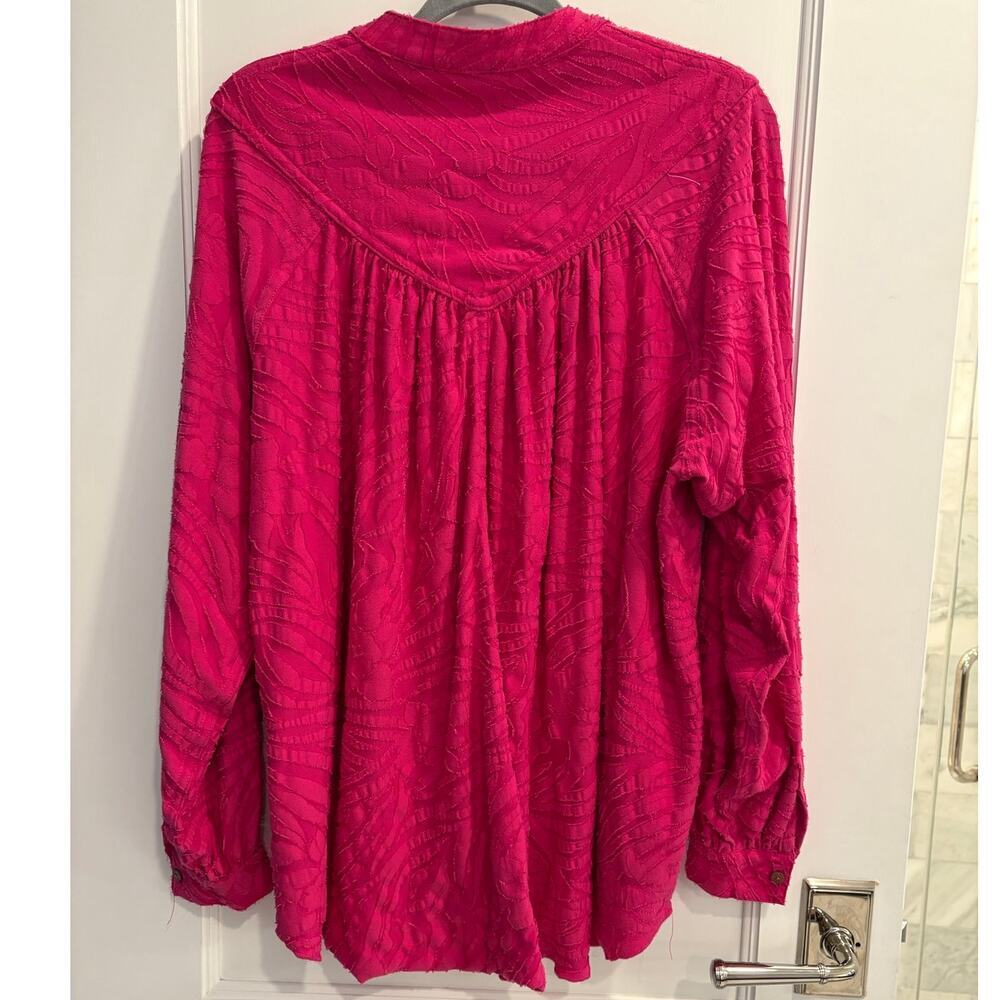 Free People Size Small S Can't Stop Dreaming Tunic Hot Pink - Picture 2 of 6